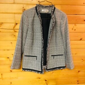 Kasper Women's Monochrome Fringe Blazer